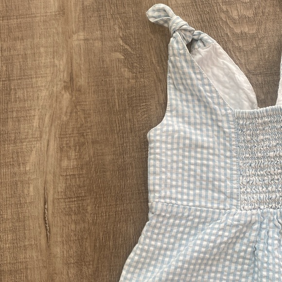 Size 5 Gingham baby blue jumpsuit - Picture 4 of 5